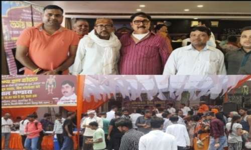होटल सौभाग्य इन पर पूर्व एमएलसी गुड्डू भैया ने किया विशाल भंडारे का आयोजन