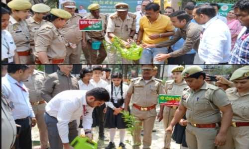 विश्व पर्यावरण दिवस के अवसर पर कलेक्ट्रेट परिसर में जन प्रतिनिधियों एवं अधिकारियों द्वारा किया गया पौधारोपण।